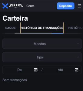 Saques plataforma Receba bet 